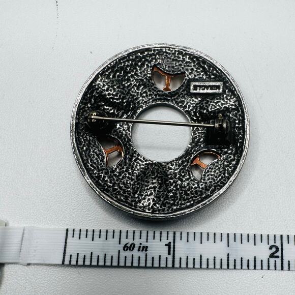 Vintage Celtic Brooch Signed Miracle Shawl Pin Wedding Jewelry Something Old - Picture 4 of 5